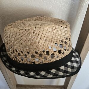 Stylish Tan and Black Women's Straw Hat